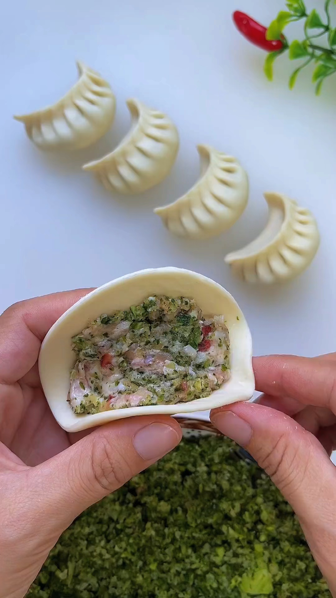 花边饺子慢动作手法