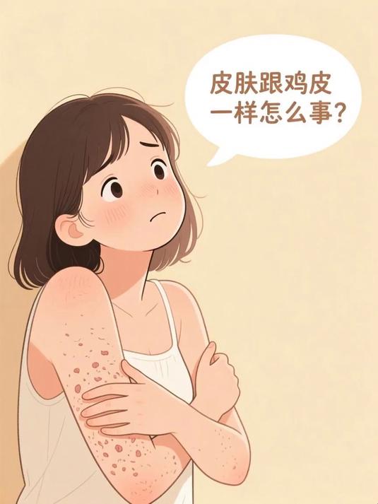 皮肤跟鸡皮一样怎么回事 #健康扬帆季#