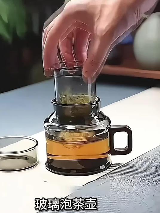 复古烟灰色迷你泡茶壶 高硼硅玻璃 泡茶超好用