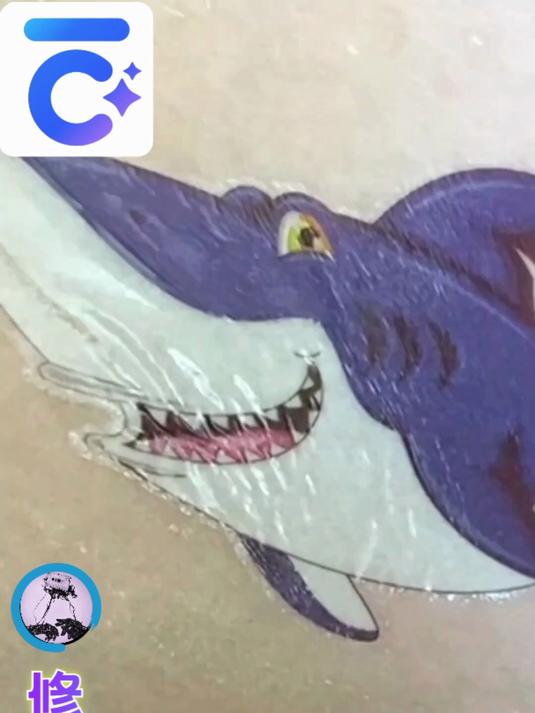 卡通鲨鱼恐龙纹身贴纸,非常卡通非常可爱