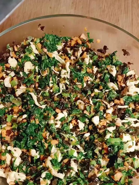 小白菜木耳素馅大包子