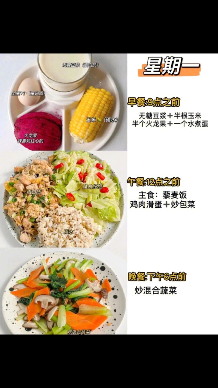 一周瘦十斤,详细一日三餐减肥食谱! [gf]200b[/gf]