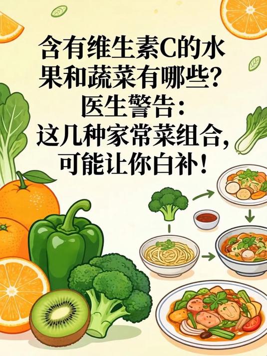 含有维生素c的水果和蔬菜有哪些?医生警告:这几种家常菜组合,可能让你白补!