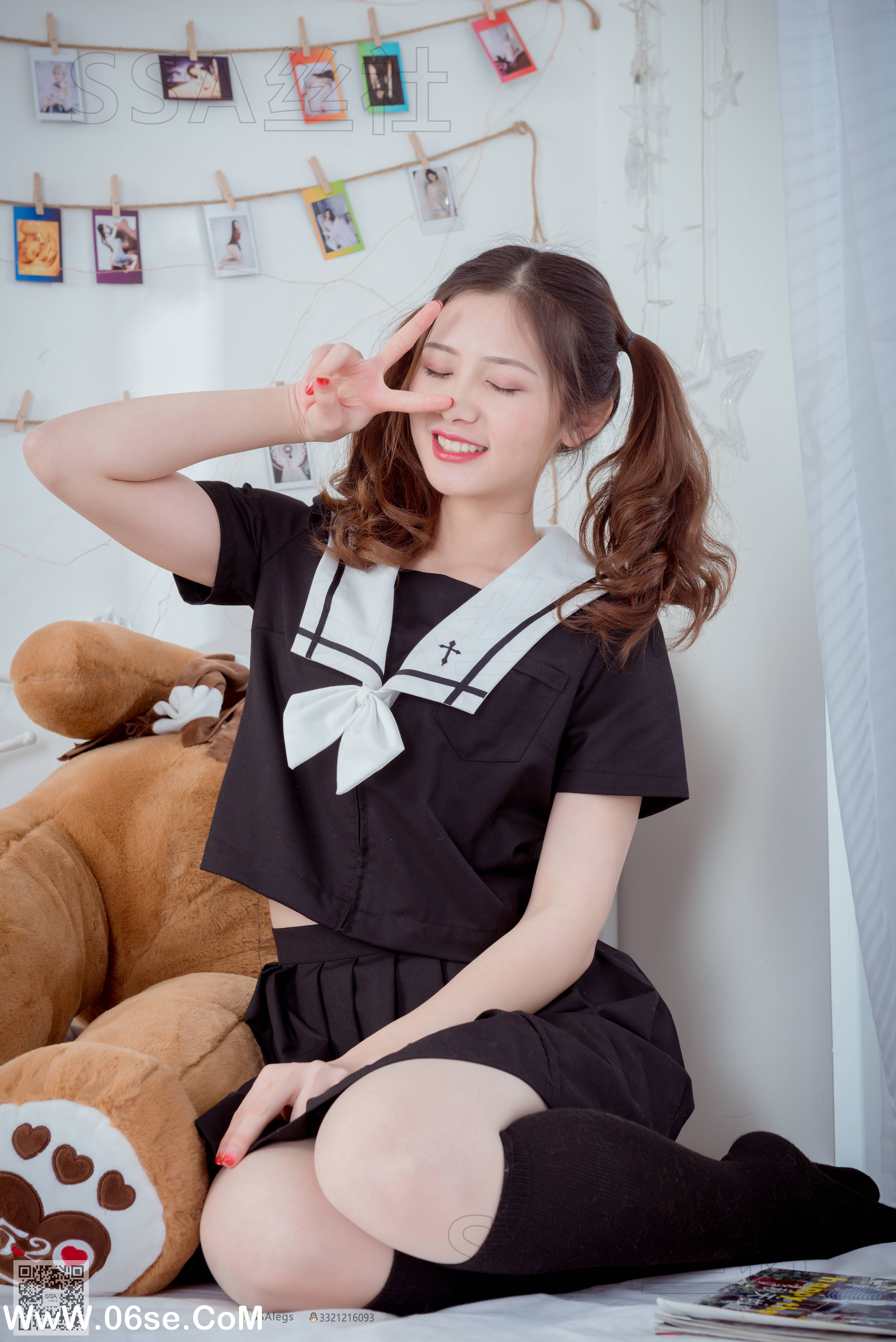 图片[37]-[SSA丝社] NO.079 雯雯 笑容治愈系小姐姐JK制服[132P1.62G]-六色网
