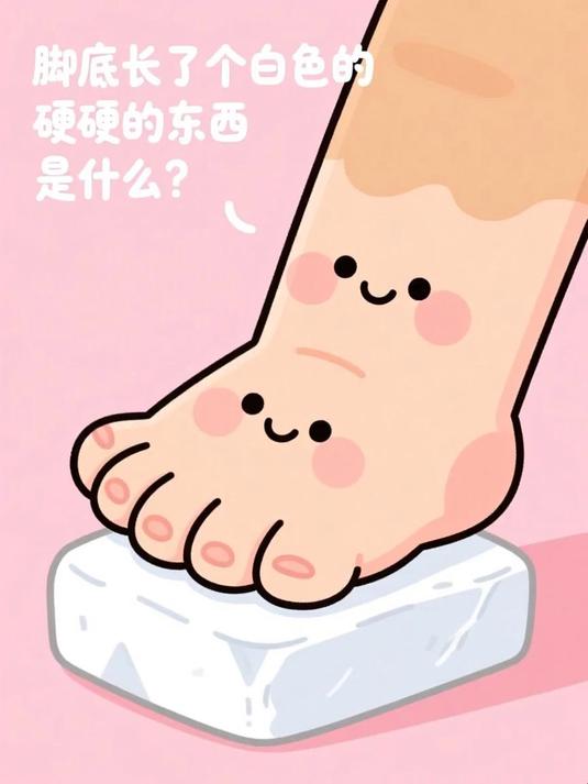 脚底长了个白色的硬硬的东西是什么