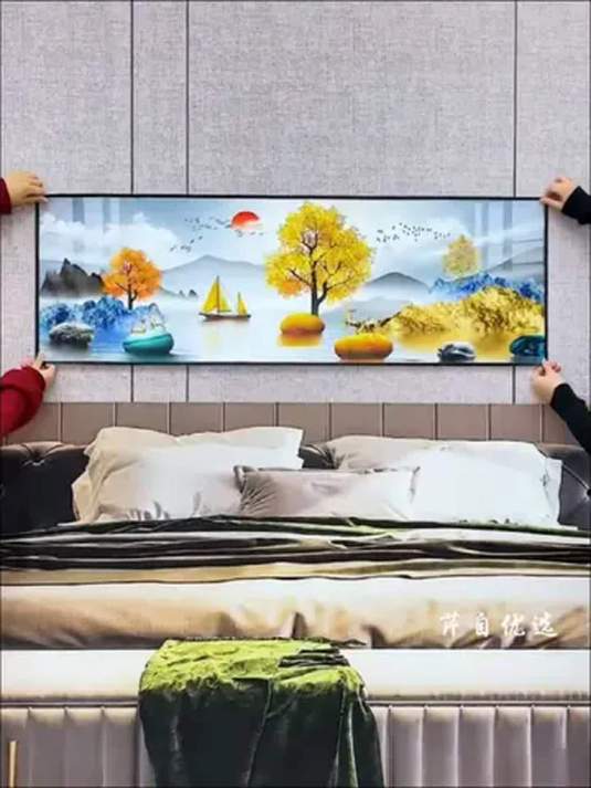 卧室装饰画怎么选?床头沙发背景墙贴画秘籍