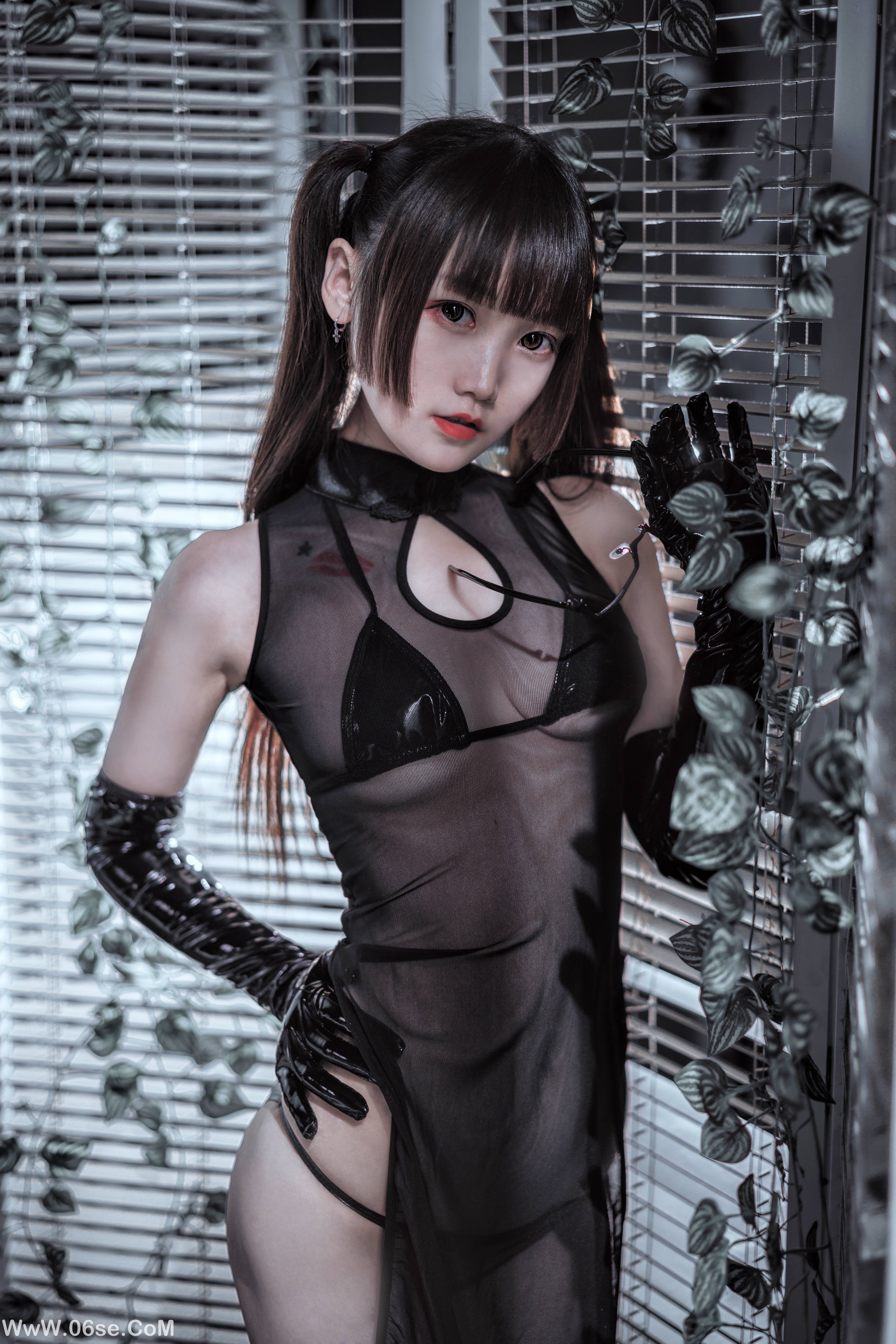图片[87]-星野咪兔 NO.013 – 透视网纱旗袍[89P2.02G]-六色网