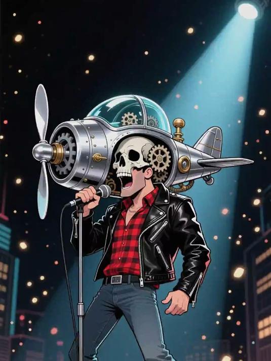 蒸汽飞机头像乐队照片，展现台前幕后别样风采