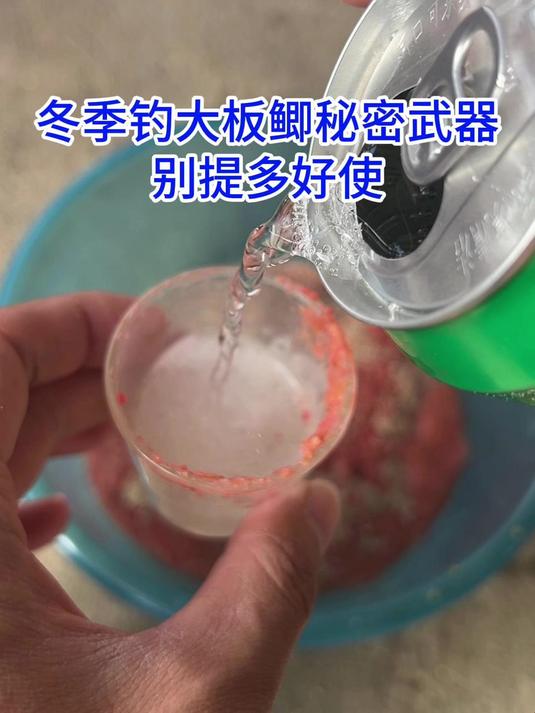 雪碧拌饵料，冬季钓大板鲫实在太好使了