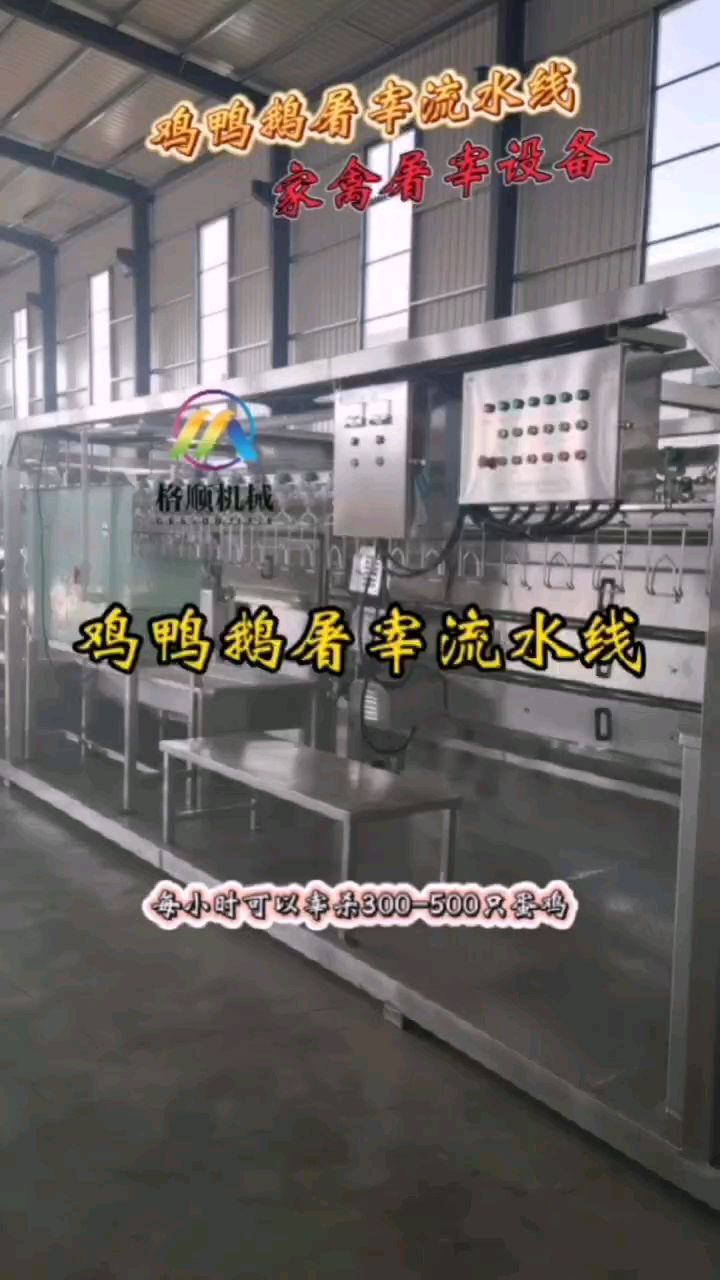鸡鸭鹅小型屠宰设备流水线,