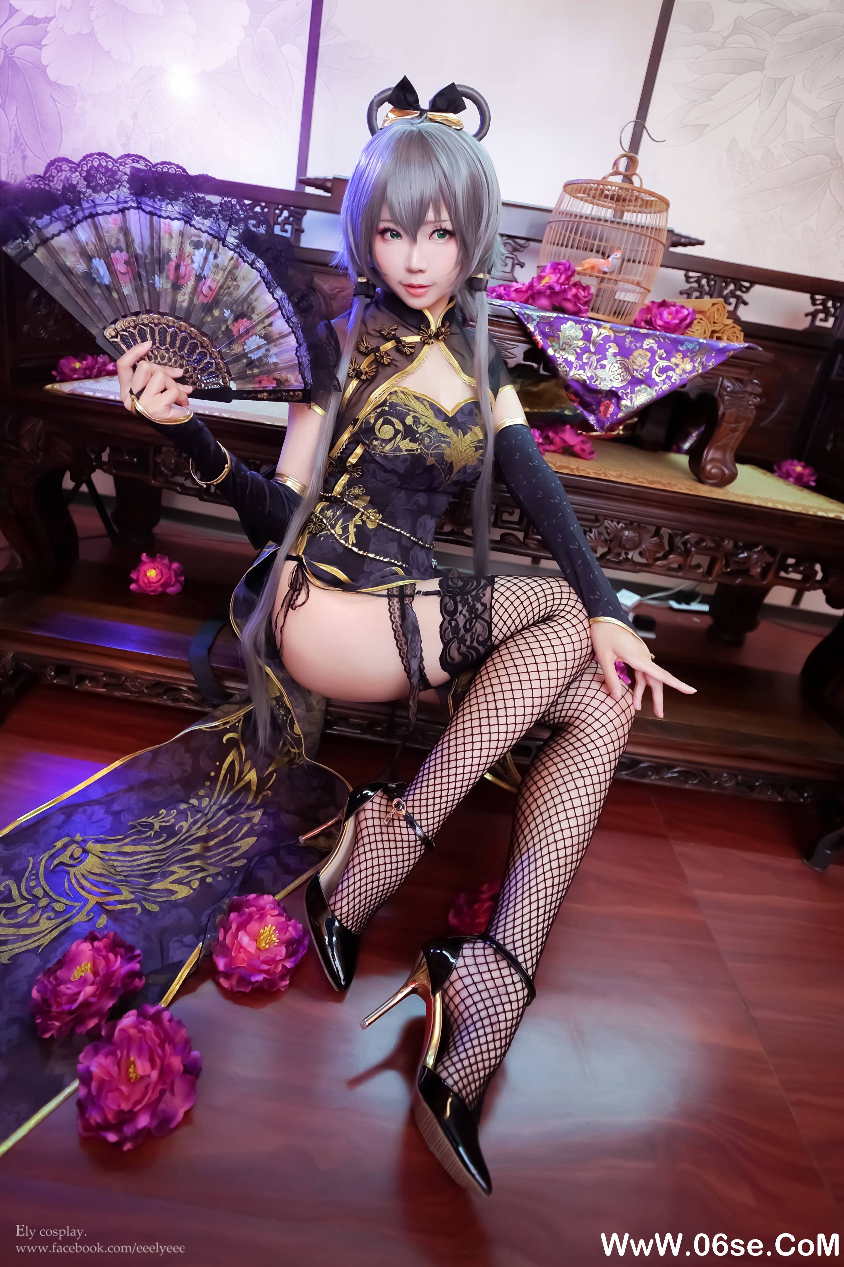 图片[5]-Ely_eee(ElyEE子) NO.012 – 天依金丝雀旗袍[13P166M]-六色网