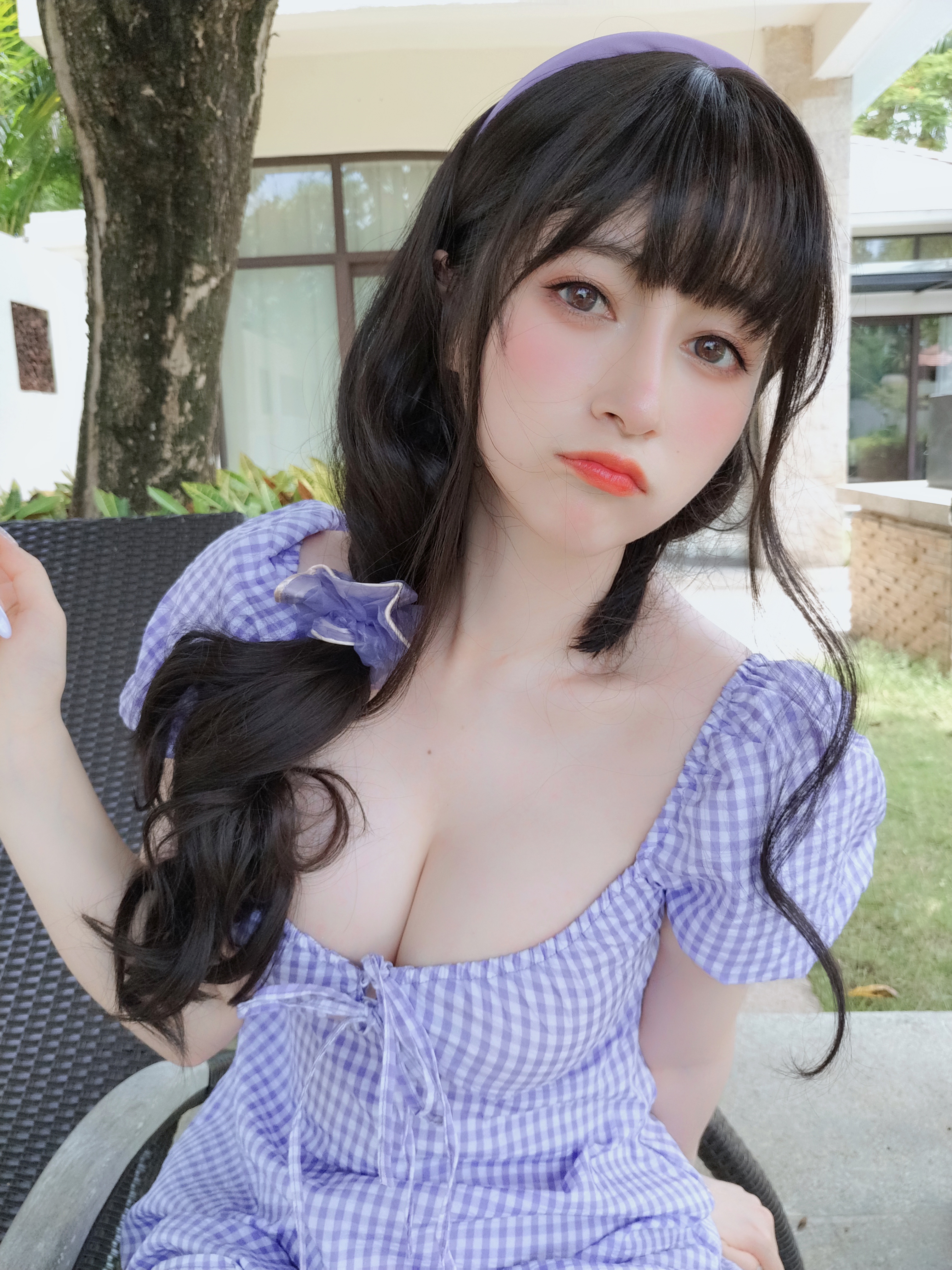 图片[27]-Coser小姐姐白银 NO.138 — 夏日的格子连衣裙[85P+2V367M]-六色网