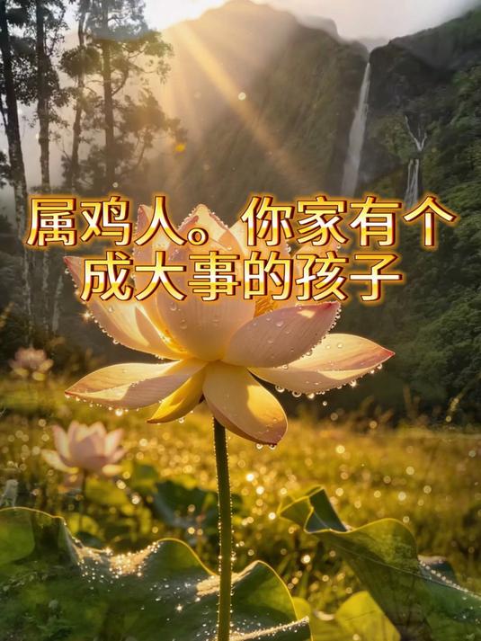 属鸡人。你家有个成大事的孩子