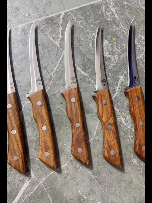 徽子弯刃扒皮刀剔骨刀屠宰场肉联厂专用刀具肉档分割卖肉刀锋利