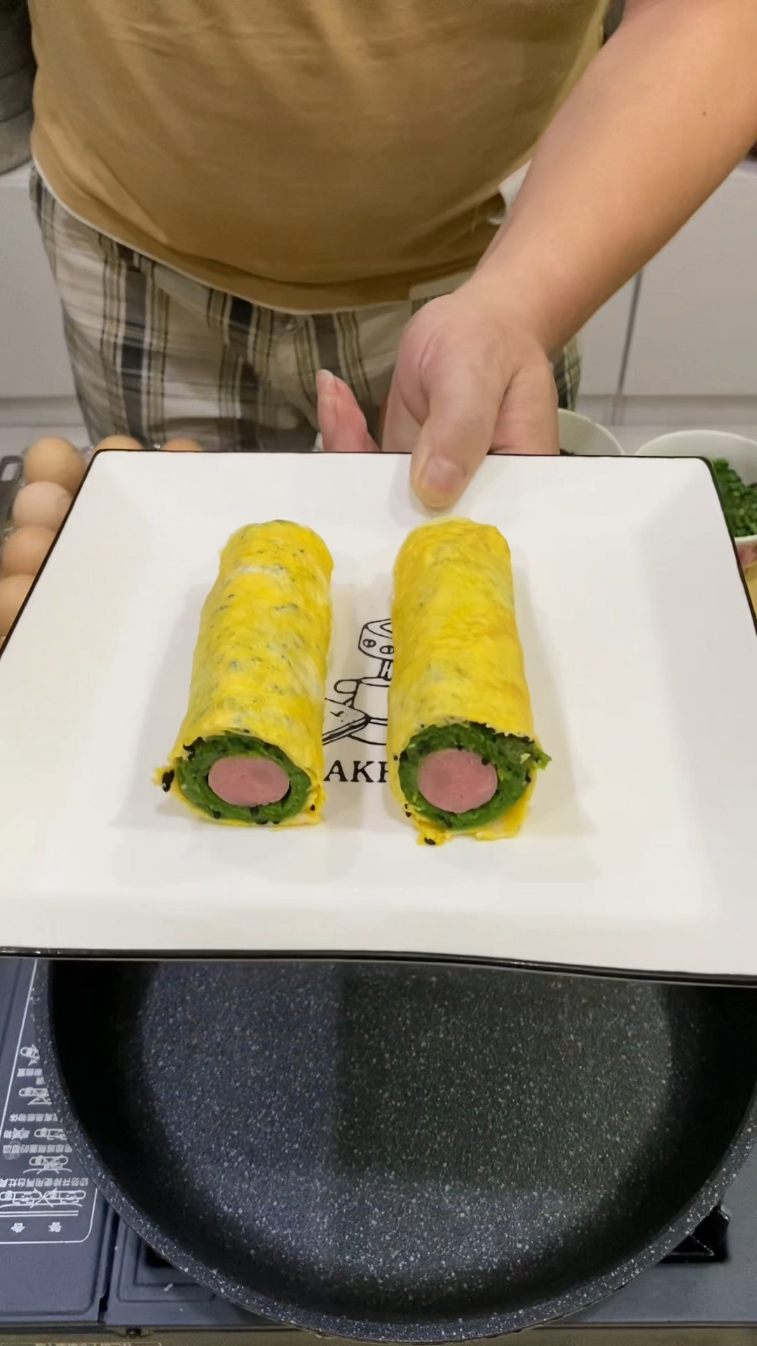 早餐菠菜鸡蛋卷神仙做法!