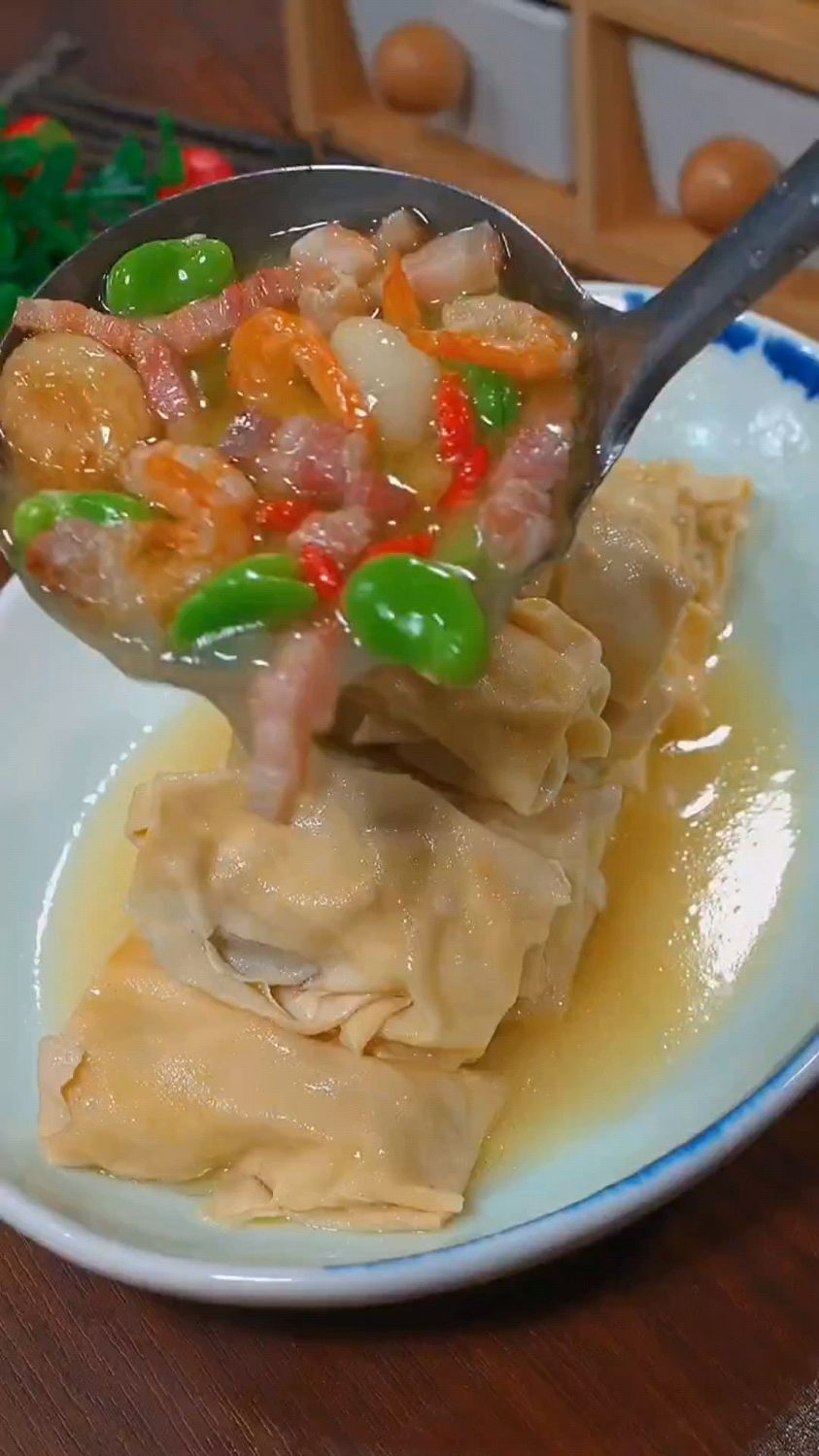 鲜美无比的千张皮包肉