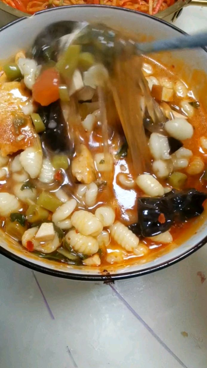 百吃不厌的烩麻食,又一次吃他