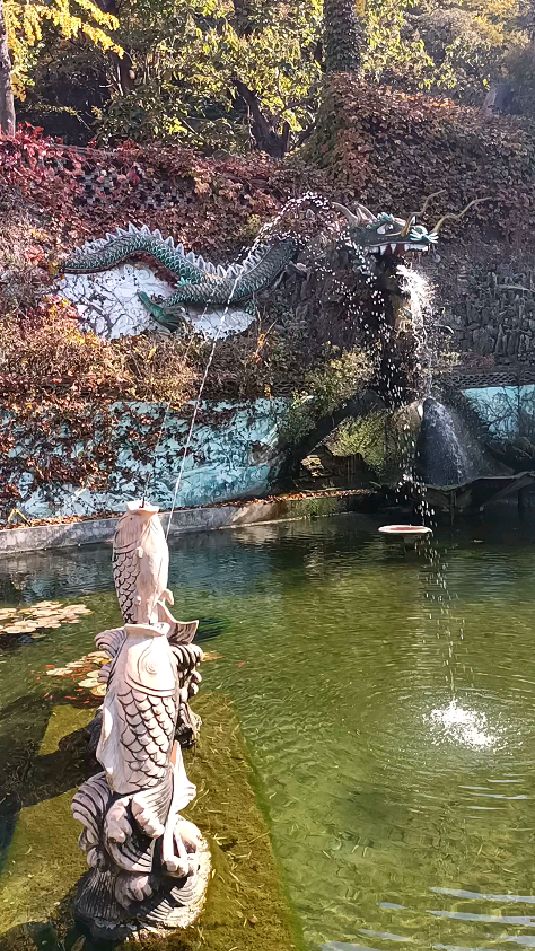 响水寺的龙瀑鱼泉