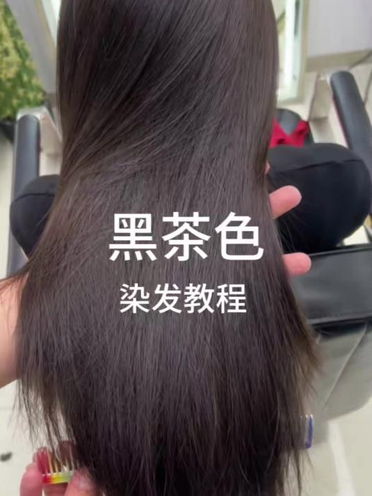 黑茶色染发教程(1)