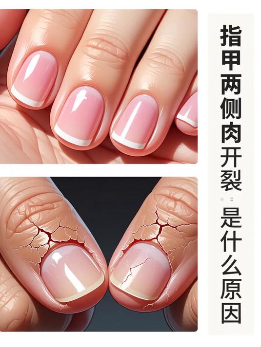 指甲两侧肉开裂是什么原因 #健康扬帆季#
