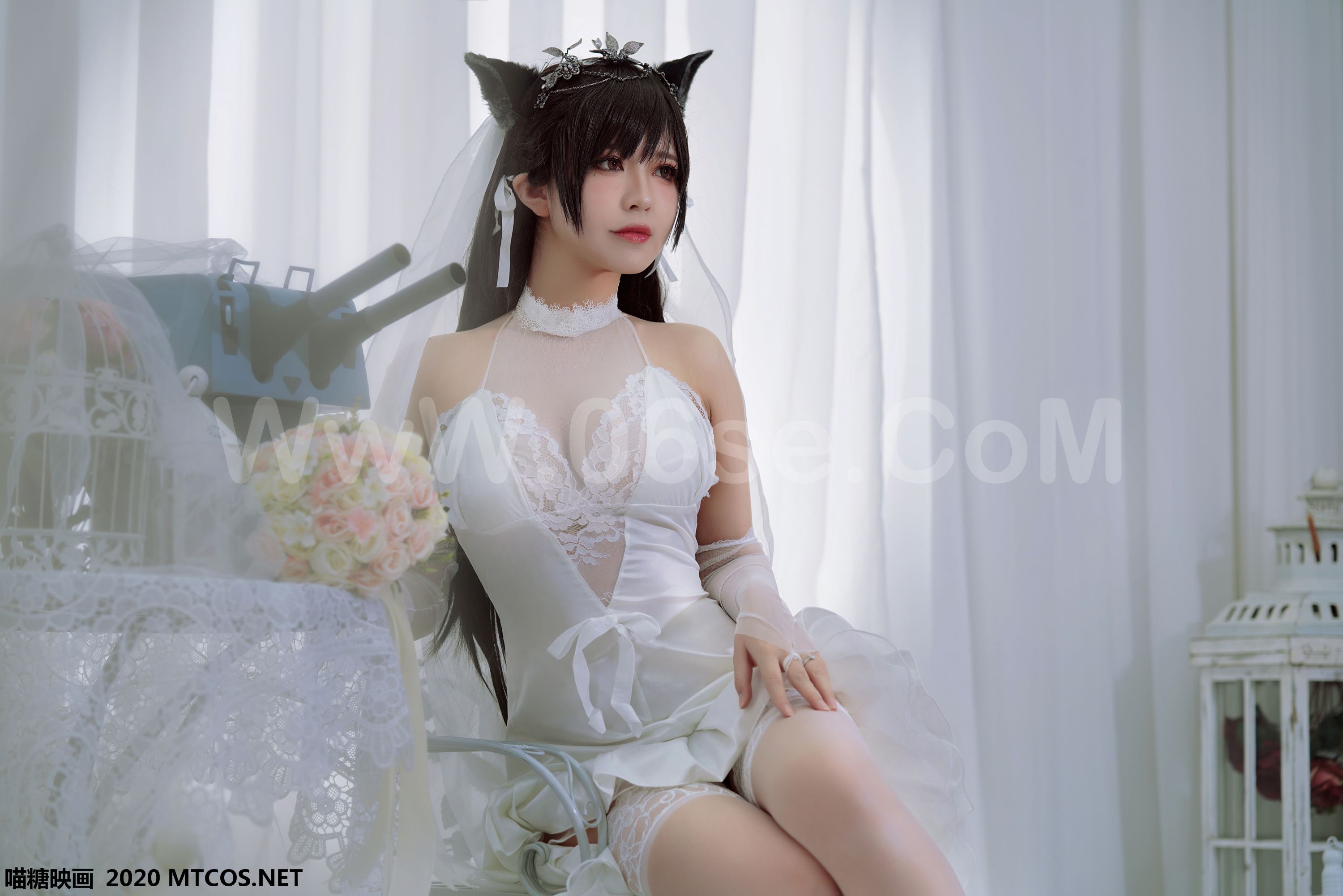 图片[17]-[MTCos] 喵糖映画 Vol.115 半半子 婚纱爱宕-六色网