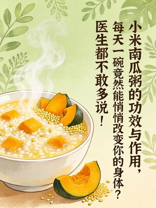 小米南瓜粥的功效与作用,每天一碗竟然能悄悄改变你的身体?医生都不敢多说!