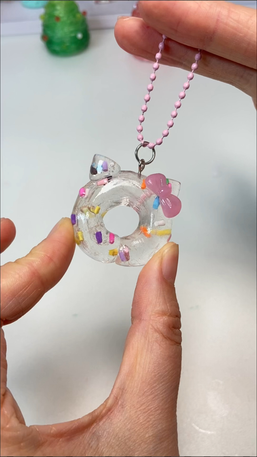 凯蒂猫粘土甜甜圈挂件教程