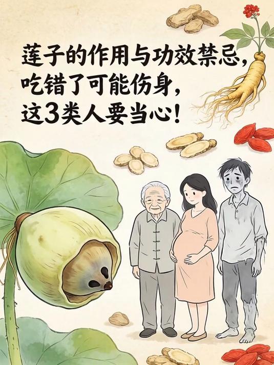 莲子的作用与功效禁忌，吃错了可能伤身，这3类人要当心！