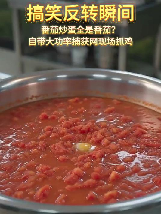 番茄炒蛋全是番茄？#AI##搞笑##校园##智涌计划##百度AIGC未来创作联赛#