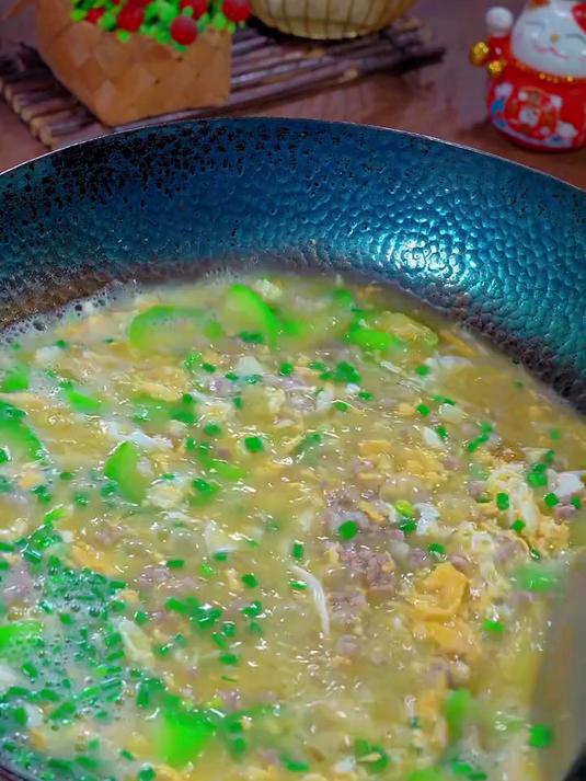 鸡蛋丝瓜粉丝汤照我这个做法简简单单