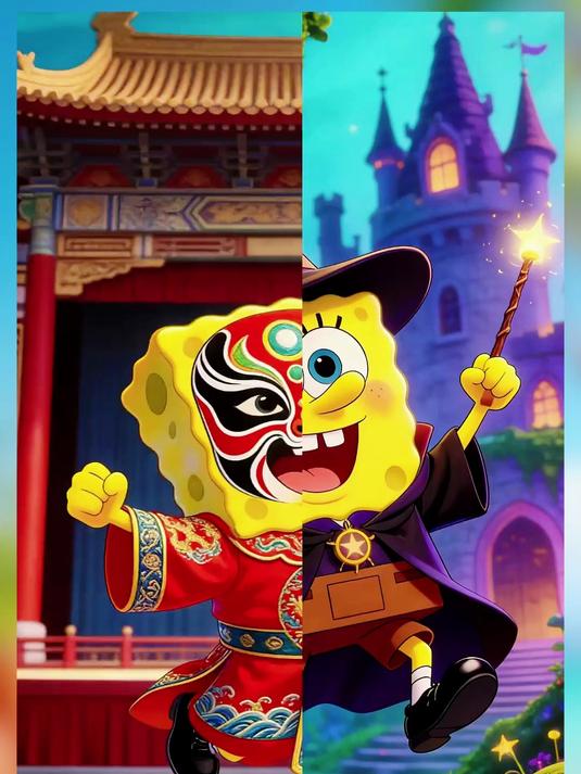 暂停挑战！选中海绵宝宝完整的图片！#深夜治愈时光##我要上热门#