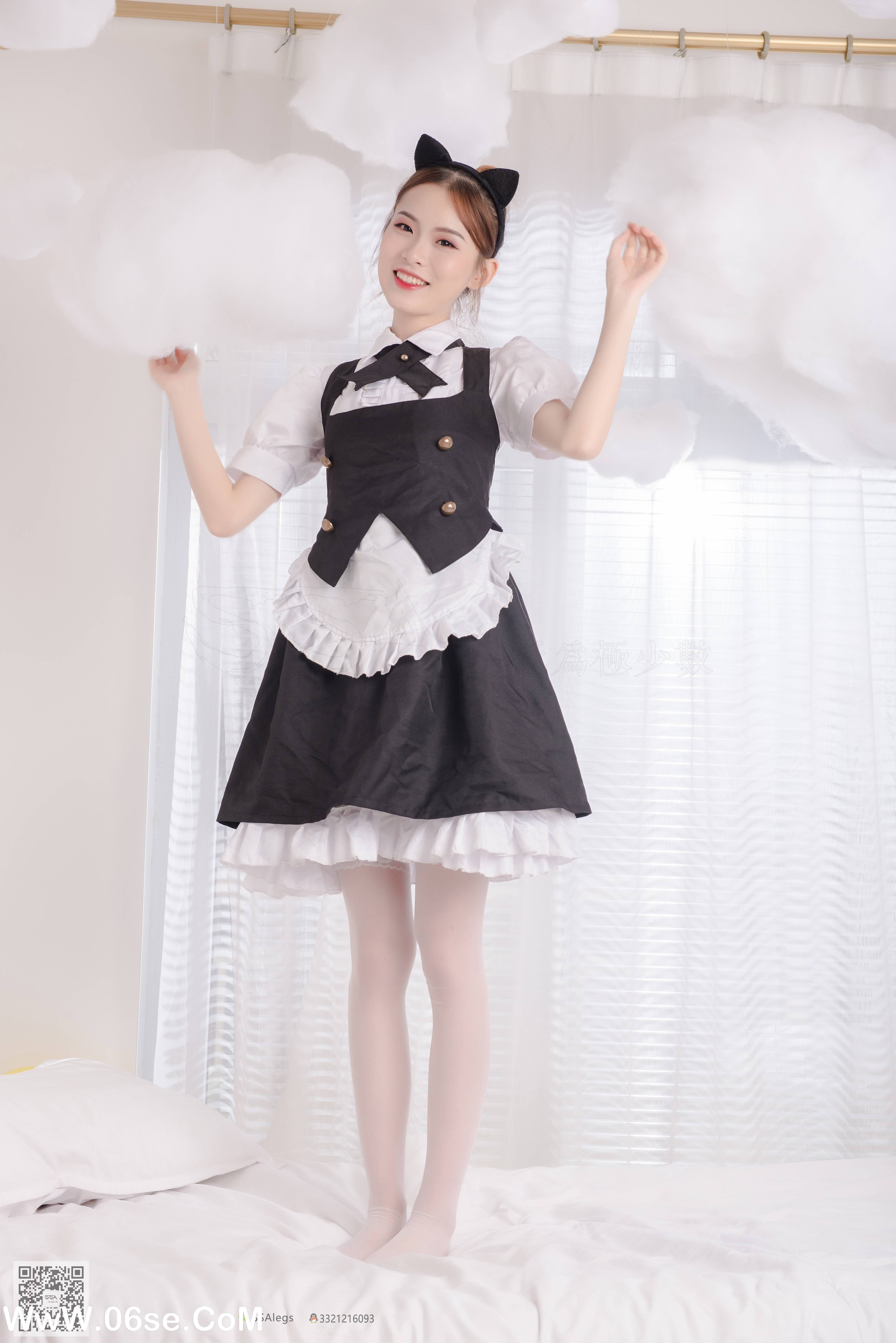 图片[93]-[SSA丝社] NO.025 琪琪 甜美风女仆白色长筒丝袜[99P0.99G]-六色网