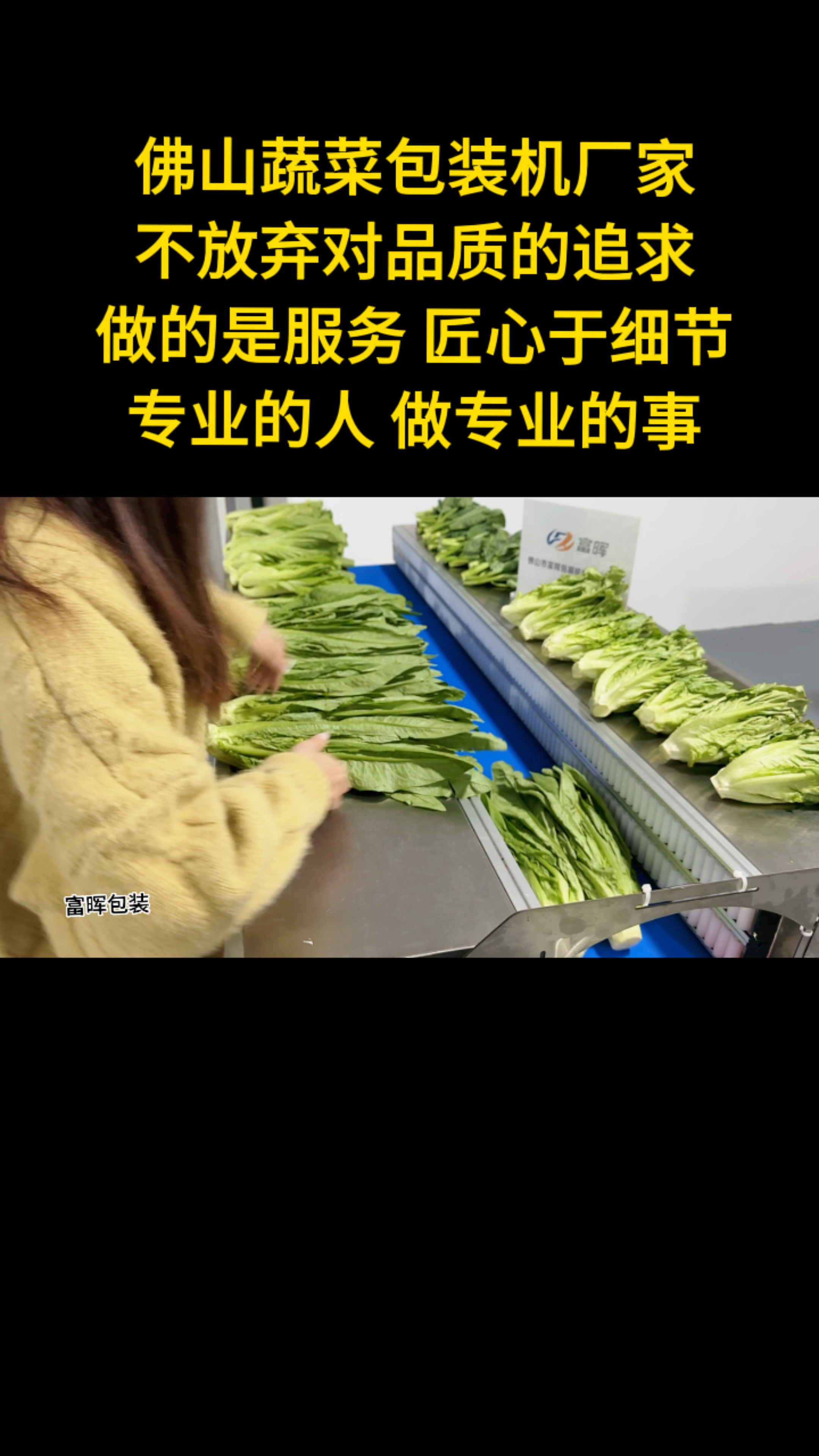富晖全品类蔬菜包装机包叶菜,具备自动感应识别长度可同步打透气孔 充氮气保鲜速度快
