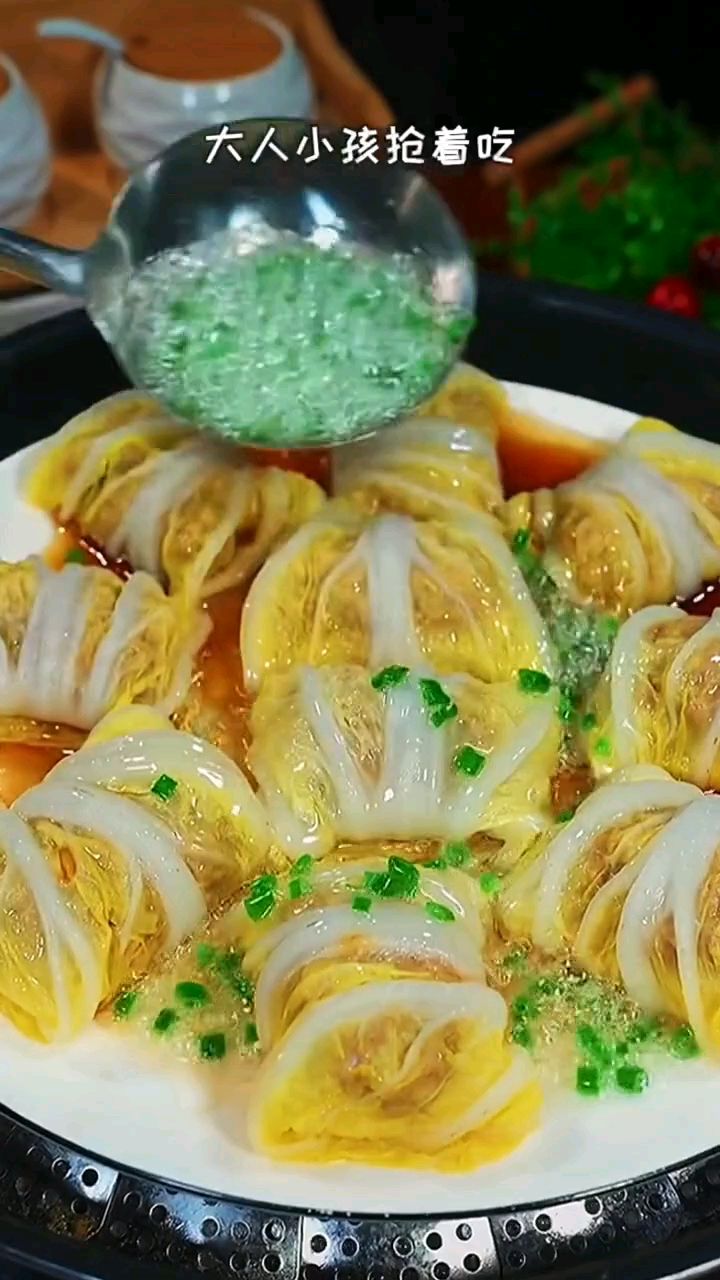 家常菜白菜卷肉馅大人小孩抢着吃