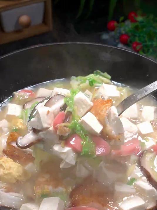 一到夏天我就会安排这个香菇豆腐鸡蛋汤