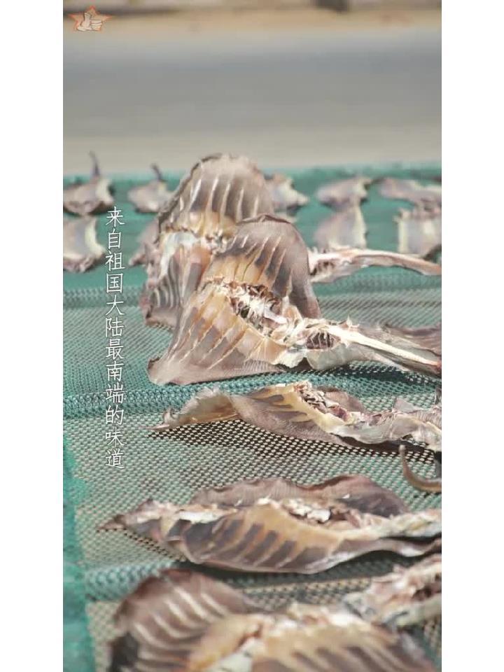 鳐鱼干煮生蒜古老的海边渔港,古老的渔家美味,经过阳光的沉