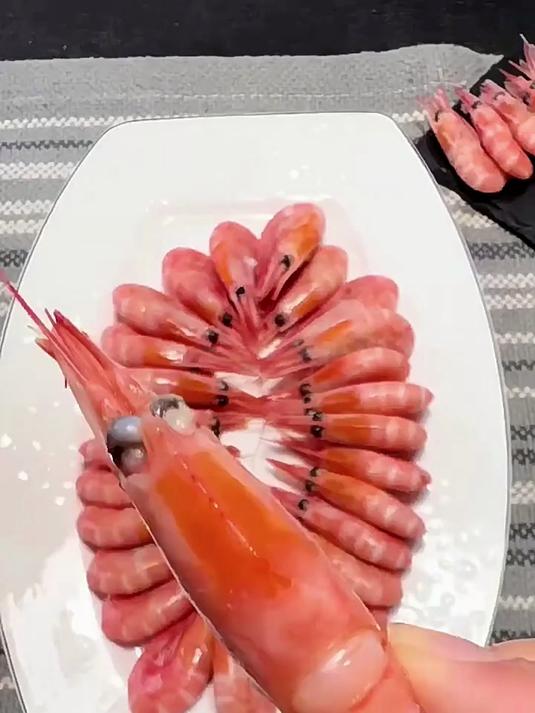 北极甜虾,甜鲜美味,舌尖上的诱惑