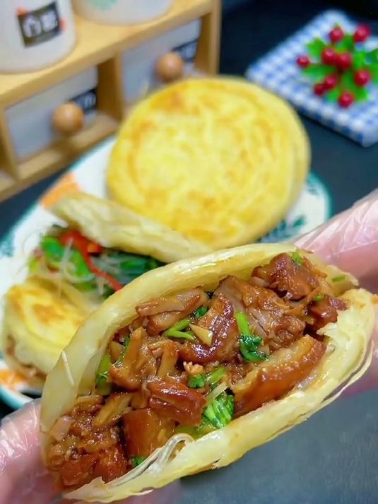 独立小袋肉夹馍饼胚,取用方便不串味?