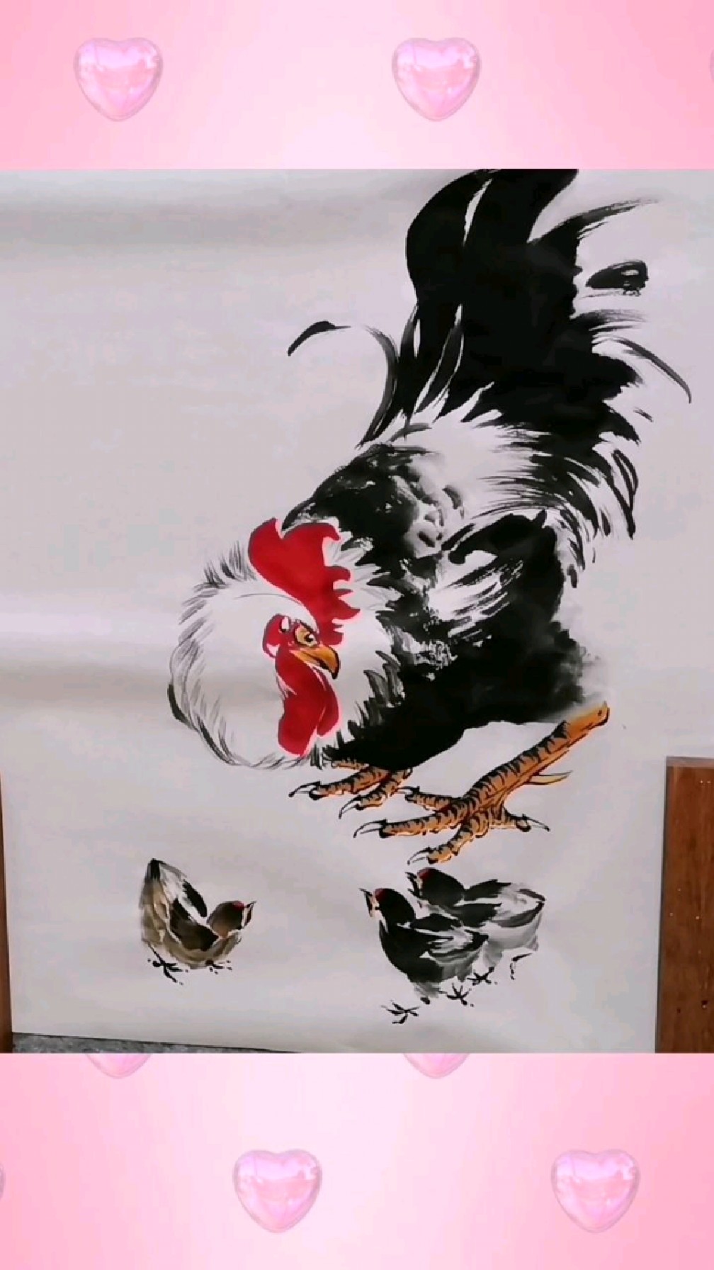 王兴民国画公鸡:写意大公鸡