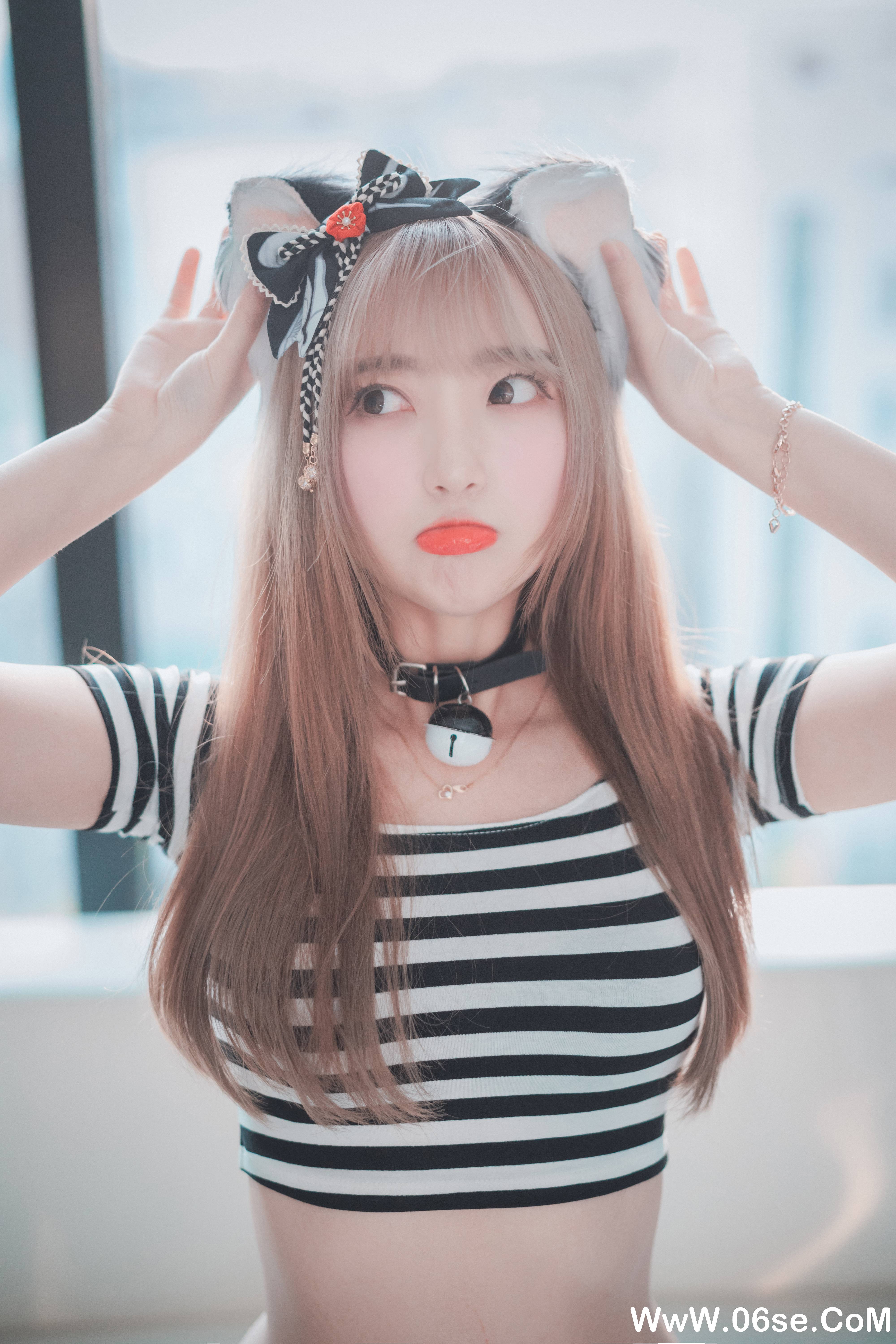 图片[10]-DJAWA – NO.027 Catgirl in Stripes [91P814M]-六色网