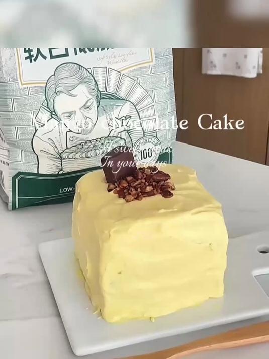 一口沦陷,芒果巧克力夹心蛋糕!太好吃啦