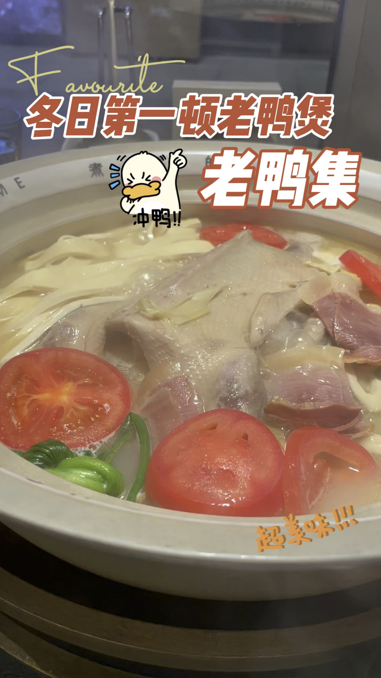 是这锅热腾腾的老鸭煲,治好了我的厌食症,老鸭集的汤也太鲜美了～