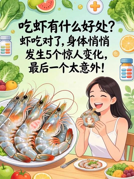 吃虾有什么好处？虾吃对了，身体悄悄发生5个惊人变化，最后一个太意外！