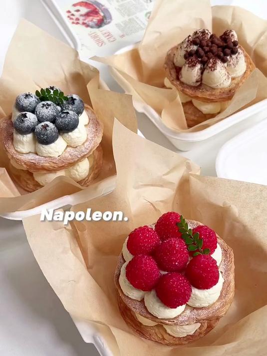 0难度,莓果巧克力蛋挞皮拿破仑,酥到掉渣