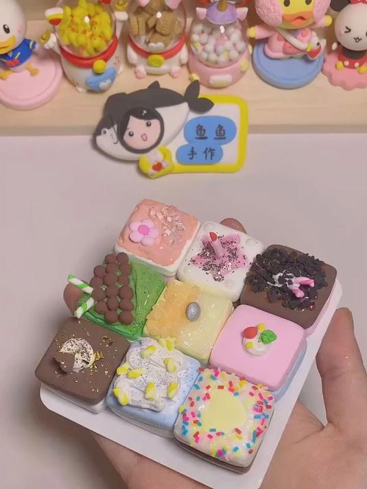 超轻粘土九拼生日蛋糕教程