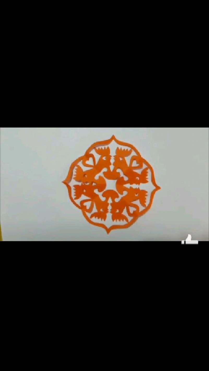 学剪纸:金鸡报春