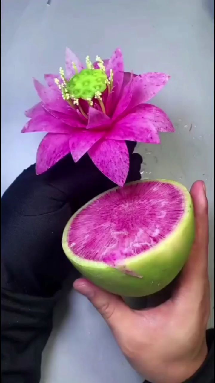 蔬菜雕刻荷花