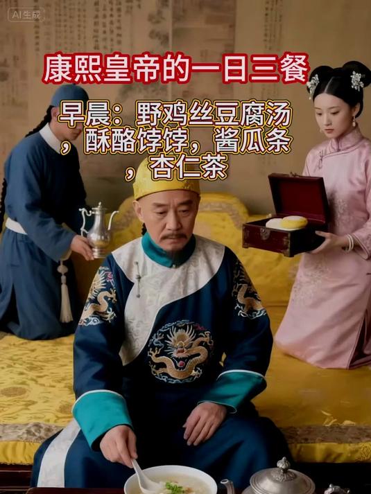 野鸡丝豆腐汤真的很好喝，康熙你真的很会吃