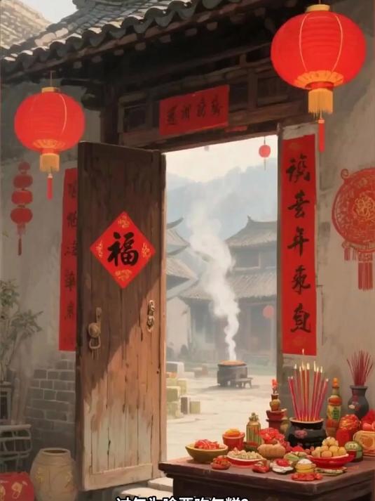 民间吃年糕年年高升祈福