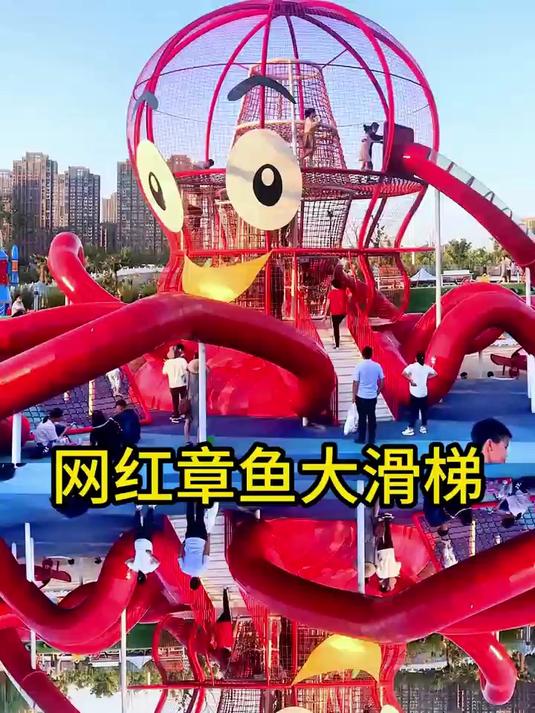 网红无动力章鱼大滑梯